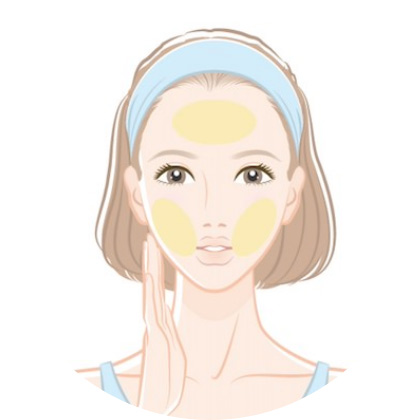 最後に、ホホバオイルを数滴塗布し、保湿を行ってください